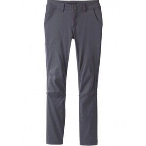 Prana Halle Hiking Climbing Outdoor Travel Pants Roll Up Leg in Grey, Size 6